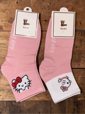 Pink Hello Kitty Ankle Socks (SET of 2)